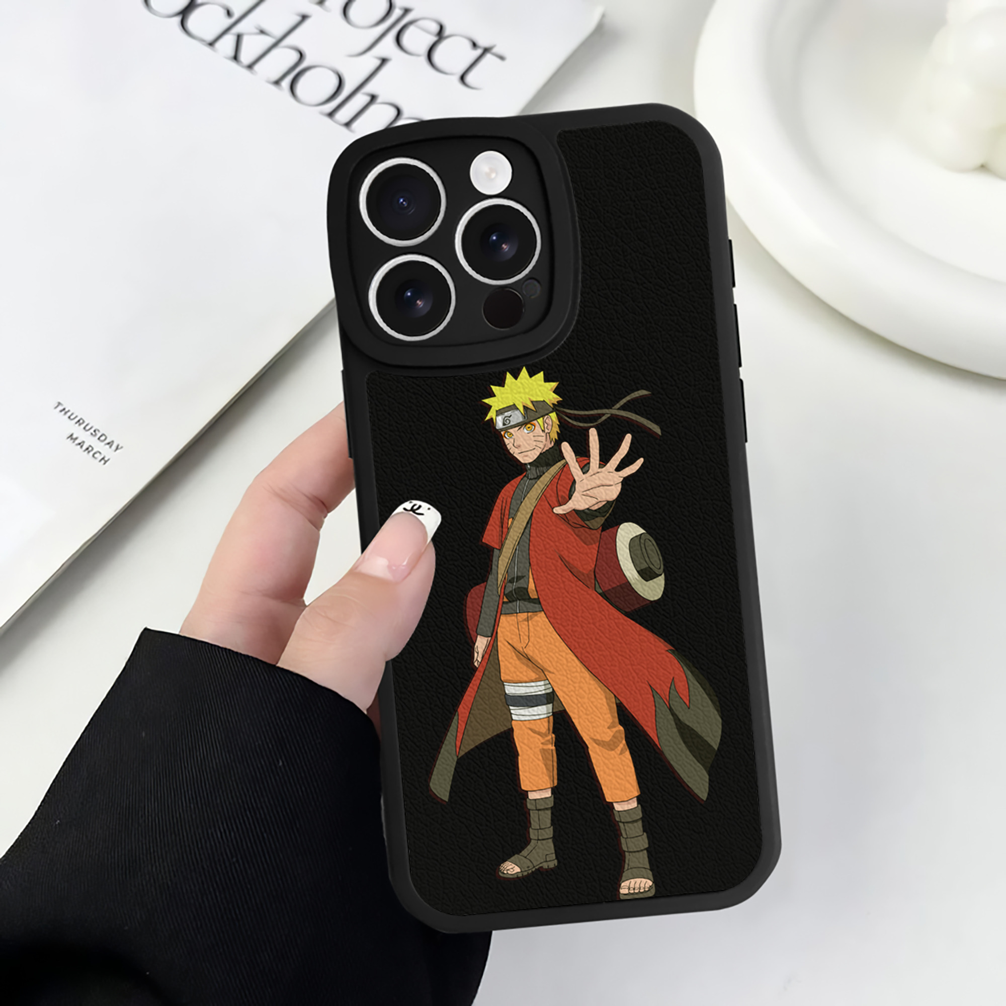 （画像用） NARUTO -ナルト- うずまき ナルト Uzumaki Naruto 【iPhone 16シリーズ対応】シリコンスマホケース（レザー調） 材質：シリコン